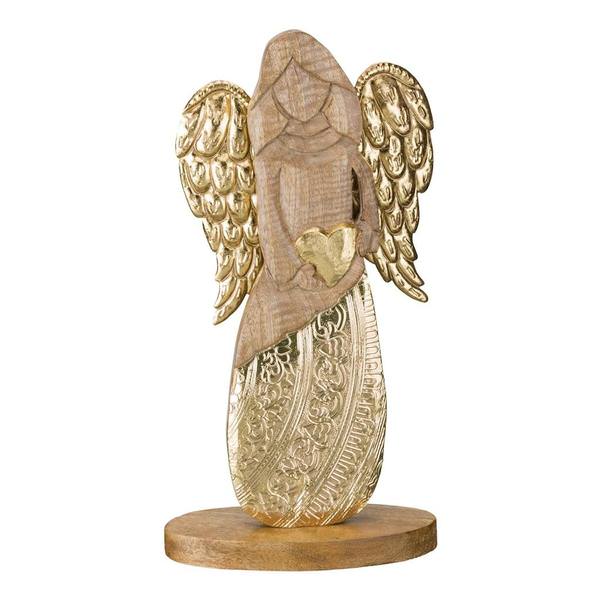 Woodland Angel 20525 Tabletop Decor 10" H Wood Metal by Regal Art Gift