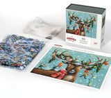 Christmas in the Antlers 00566 Reindeer Elf Jigsaw 500 Piece Puzzle 16 x 20" Dowdle Boardwalk
