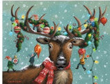 Christmas in the Antlers 00566 Reindeer Elf Jigsaw 500 Piece Puzzle 16 x 20" Dowdle Boardwalk