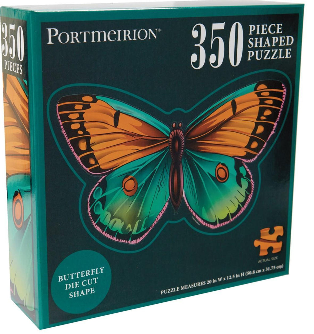 Butterfly Shaped 350 Pieces Jigsaw Puzzle Portmeirion Botanic Garden Harmony 19.5 x 14.75"