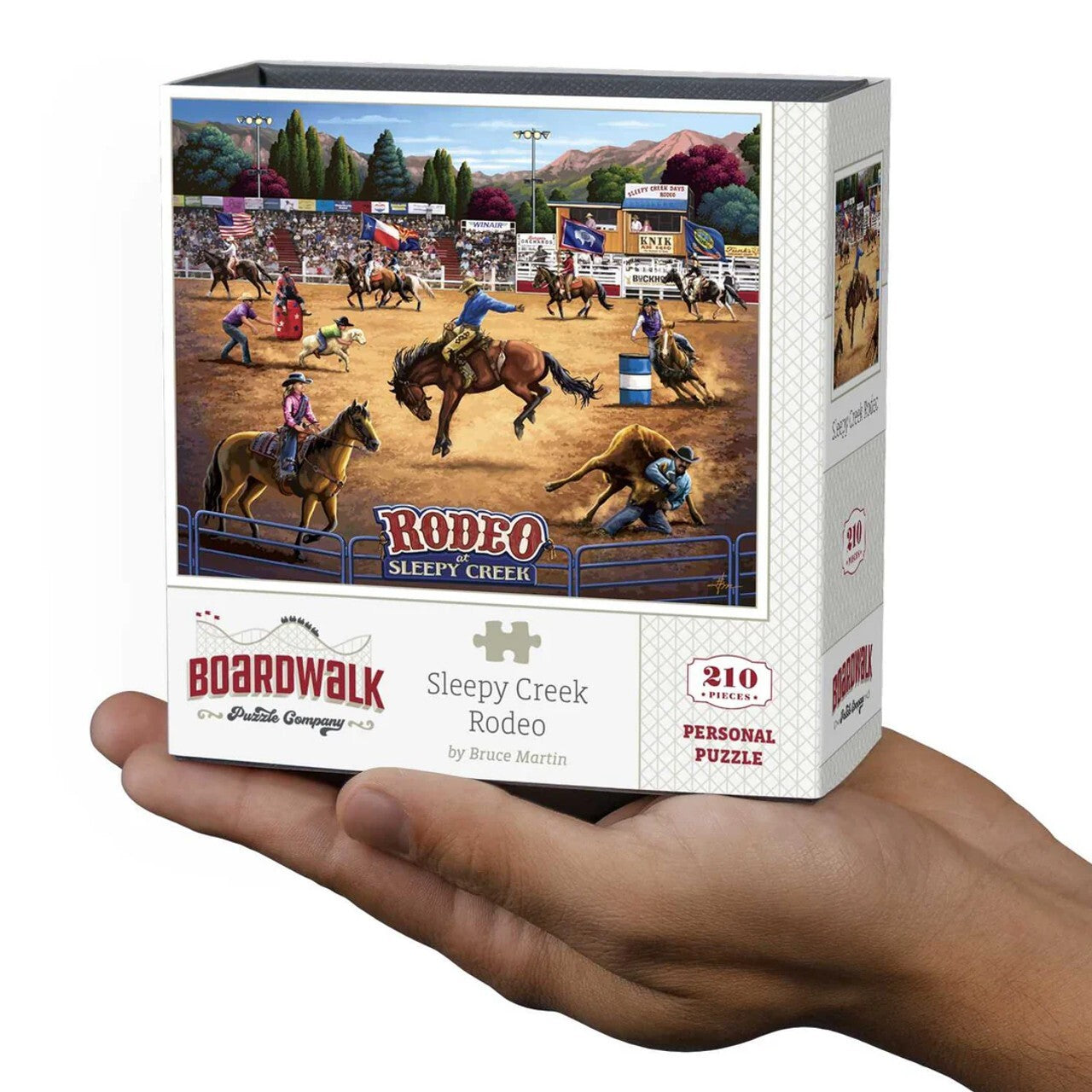 Sleepy Creek Rodeo Western Horse Mini Jigsaw 210 Piece Personal Puzzle 9 x 11" Boardwalk Dowdle
