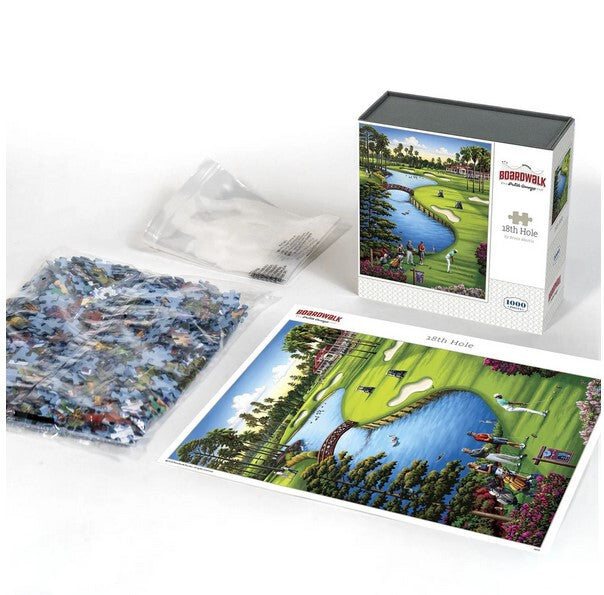 18th Hole Golf Course Jigsaw 1000 Piece Puzzle 19 x 26" Boardwalk Dowdle