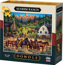 Sunrise Ranch Western Horse Jigsaw 500 Piece Puzzle 16 x 20" Boardwalk Dowdle