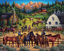 Sunrise Ranch Western Horse Jigsaw 500 Piece Puzzle 16 x 20" Boardwalk Dowdle