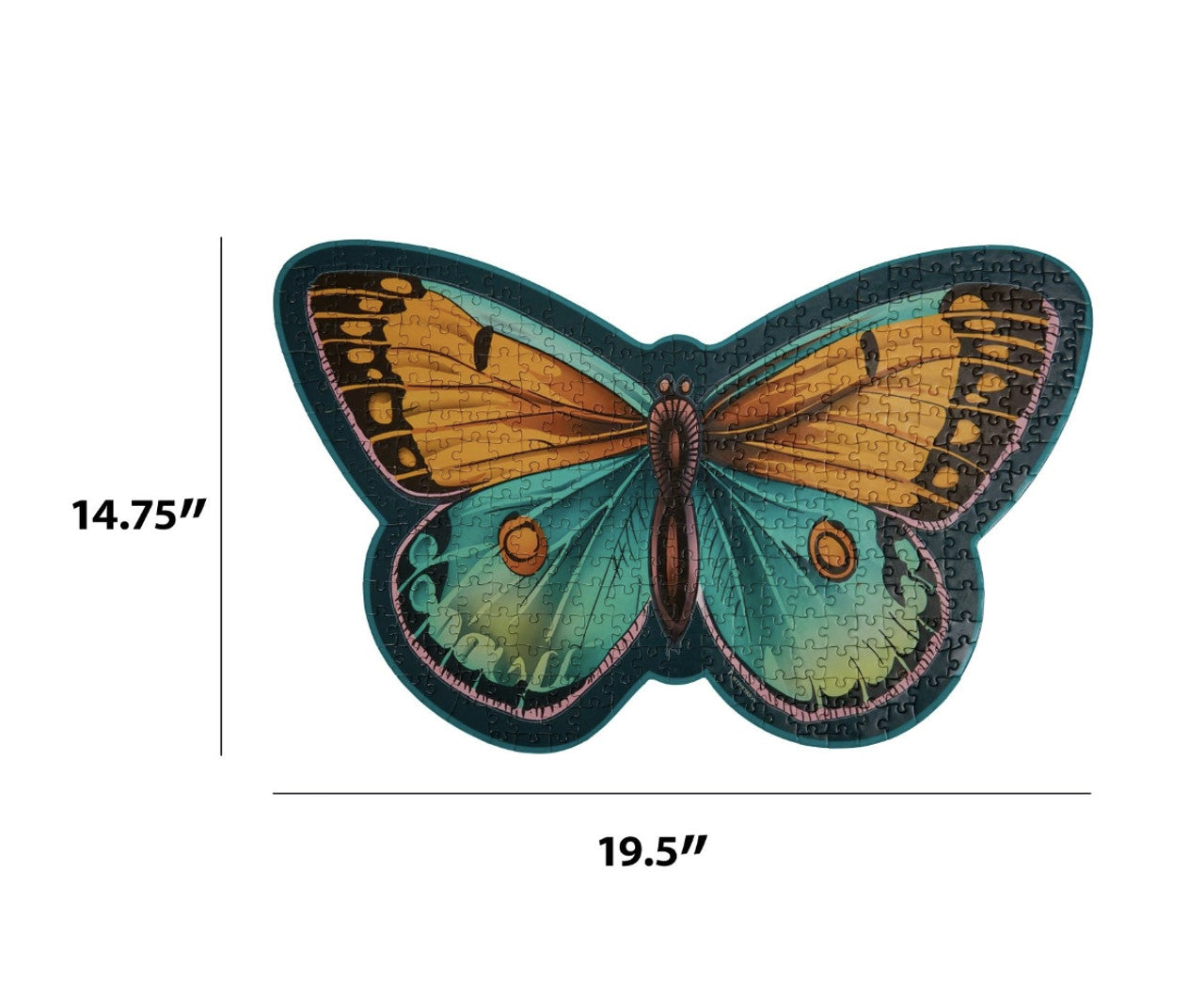 Butterfly Shaped 350 Pieces Jigsaw Puzzle Portmeirion Botanic Garden Harmony 19.5 x 14.75"