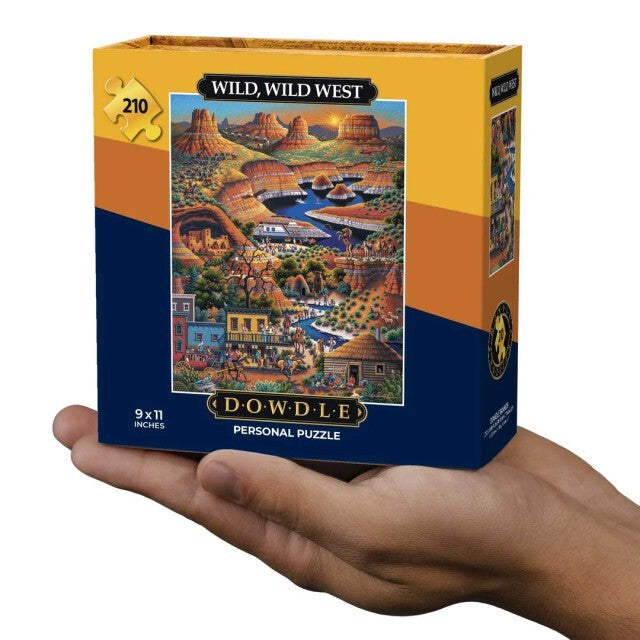 Wild, Wild West Mini Jigsaw 210 Piece Personal Puzzle 9 x 11" Dowdle